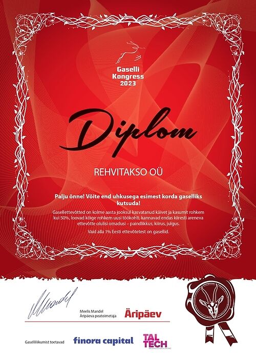 Диплом Rehvitakso