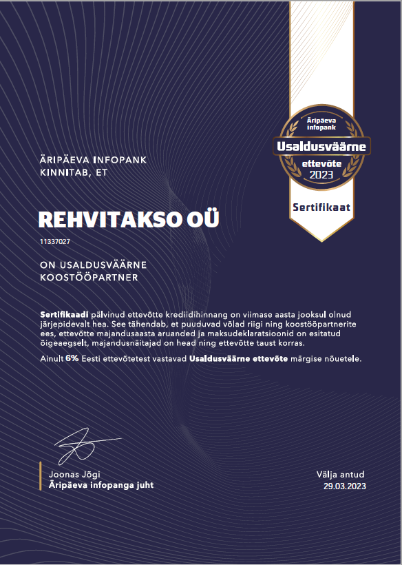 Надёжная компания – Rehvitakso