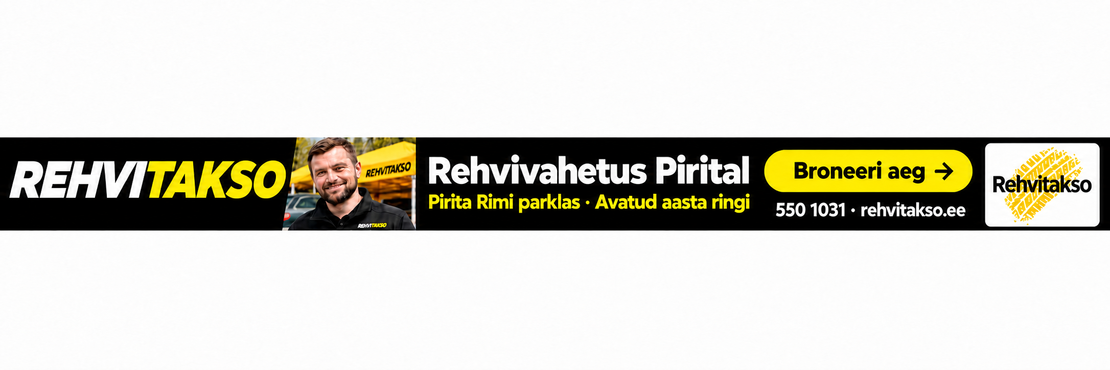Rehvivahetus Pirita ja Viimsi klientidele – Rehvitakso Pirita Keskuse Rimi parklas